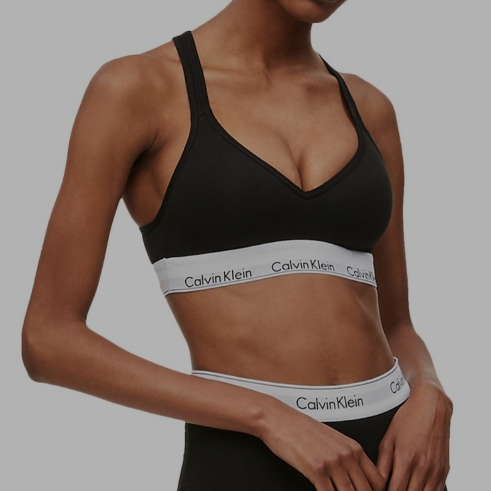 Calvin Klein Modern Cotton Padded Bralette Black